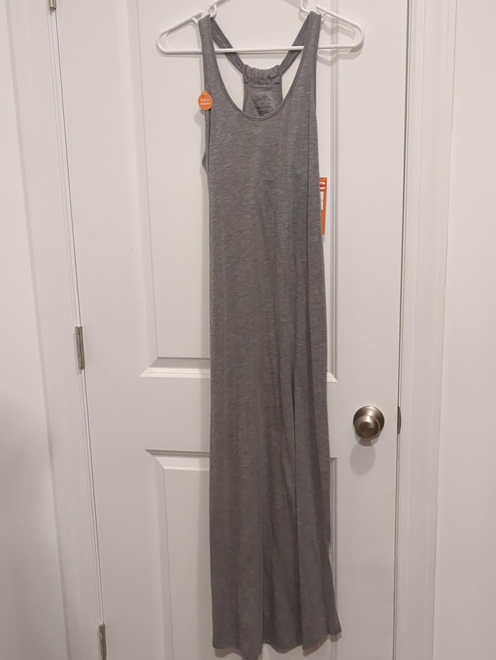 Gilligan & O'Malley Gray Racerback Maxi Dress